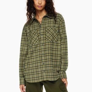 Tna oversized plaid button up